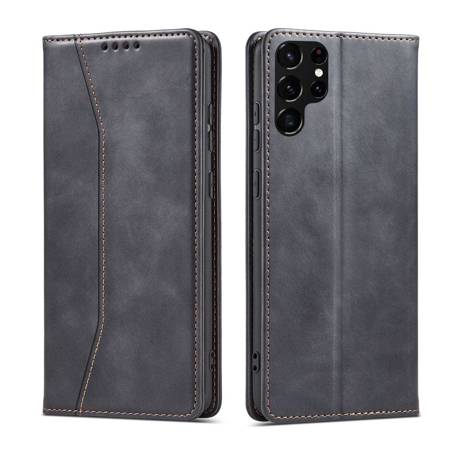 Magnet Fancy Case etui do Samsung Galaxy S22 Ultra pokrowiec portfel na karty kartę podstawka czarny