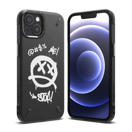 Ringke Onyx Design wytrzymałe etui pokrowiec iPhone 13 mini czarny (Graffiti) (OD541E233)